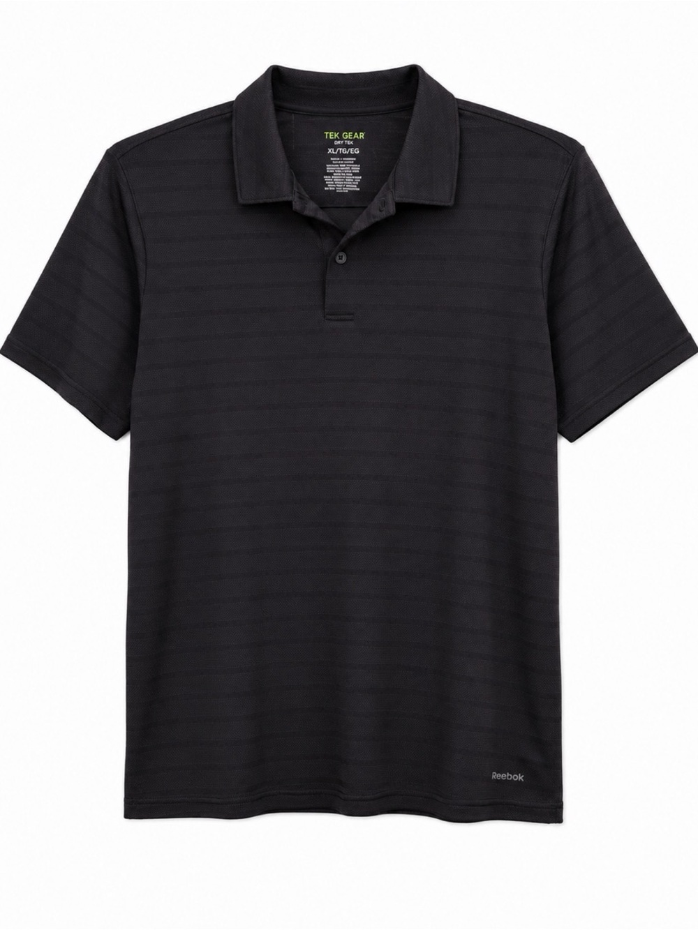 Tek Gear Dry Tek Boy’s black striped polo EUC sz XL 18-20